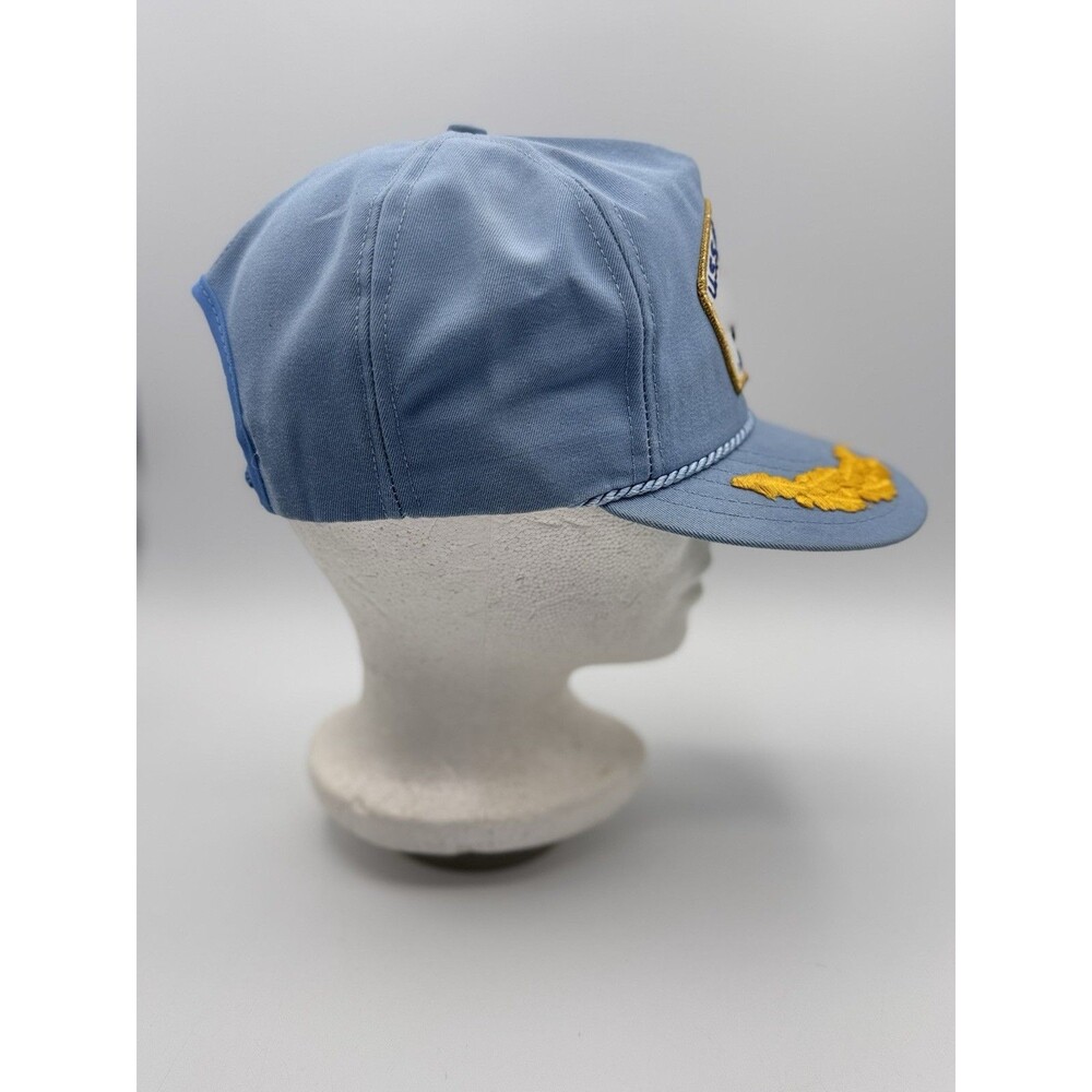 VINTAGE NEW ERA PRO DESIGN USS LEXINGTON CV-16 BLUE GHOST HAT USA MADE - Picture 2 of 10